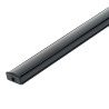 Perfil rectangular aluminio tira led 2m negro