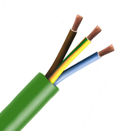 Cable LEXMAN H07Z1-K de 2.5 mm² de 100 metros color gris