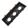 Cadre pivotant triple pour ampoule dichroïque noire