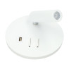 APLIQUE ALUMINIO LED 3+8W USB