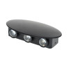 Aluminium wall light LED 6W IP65 black colour