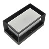 Applique rectangulaire noire E27 IP54