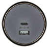 Ficha USB A+C para carril 2,4A