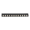 Foco Carril LED lineal 36W orientable negro