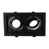 Adjustable black frame for MR16. Double