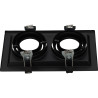 Marco orientable doble para bombilla dicroica color negro