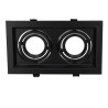 Adjustable black frame for MR16. Double