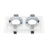 Adjustable white frame for MR16. Double