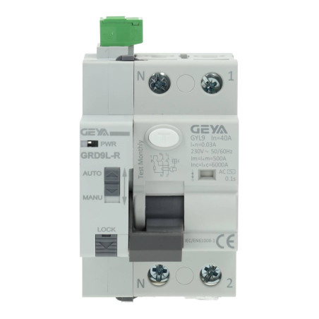 Interrupteur Différentiel 63A 30mA 2 Pôles Type A Auto/vis - Protection électrique Pour Installation