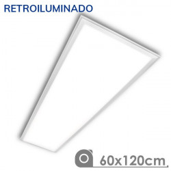 Panel LED 60X120 cm 90W retroiluminado marco blanco