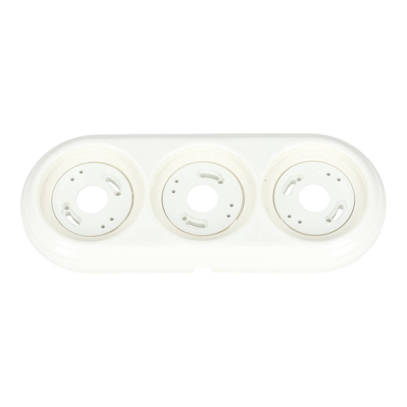 Surface mounted triple porcelain frame