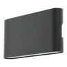 Aplique aluminio LED exterior negro