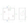 Caixa estanque 85x85x50mm IP55