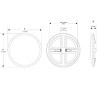 Panneau led 8W rond avec coupe ajustable
