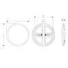 Downlight - Round 30W Panel. Adjustable