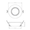 Anel lâmpada dicróica ajustável PC series