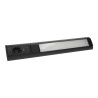 Candeeiro LED de 9W com tomada Schuko e USB A+C - preto