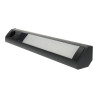 Candeeiro LED de 9W com tomada Schuko e USB A+C - preto