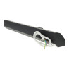 Candeeiro LED de 9W com tomada Schuko e USB A+C - preto