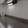 LED under cabinet light 9W Schuko socket & USB A+C - black