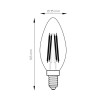 LED bulbo filamentos 360º 4W