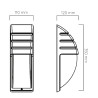 E27 CURVE WALL LAMP black