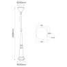 Solar streetlight 2M 6W IP65