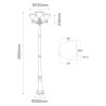 Solar streetlight triple 260M IP65