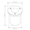 Spot encastré au sol 1W IP65