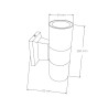 APPLIQUE MURALE EN ALUMINIUM 2XGU10 NOIR IP54