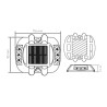 Farol solar de estrada 2x3 LED flash