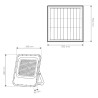 50W LED SLIM solar floodlight