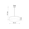 Lampe suspendue ARENA 45 gris