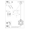 Lampe pendante GASPARE noir