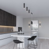 Candeeiro pendente LAGOS 3L preto