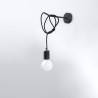 Candeeiro de parede EDISON preto