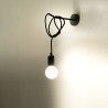 Candeeiro de parede EDISON preto