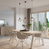 Lampe suspendue POMPELMO en bois naturel