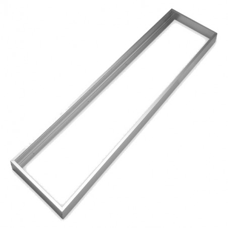 Quadro de alumínio prata para painel 30x120