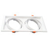 Marco orientable doble para AR111 color blanco