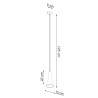 Lampe suspendue REA 1 béton