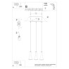 Lampe suspendue REA 3L béton
