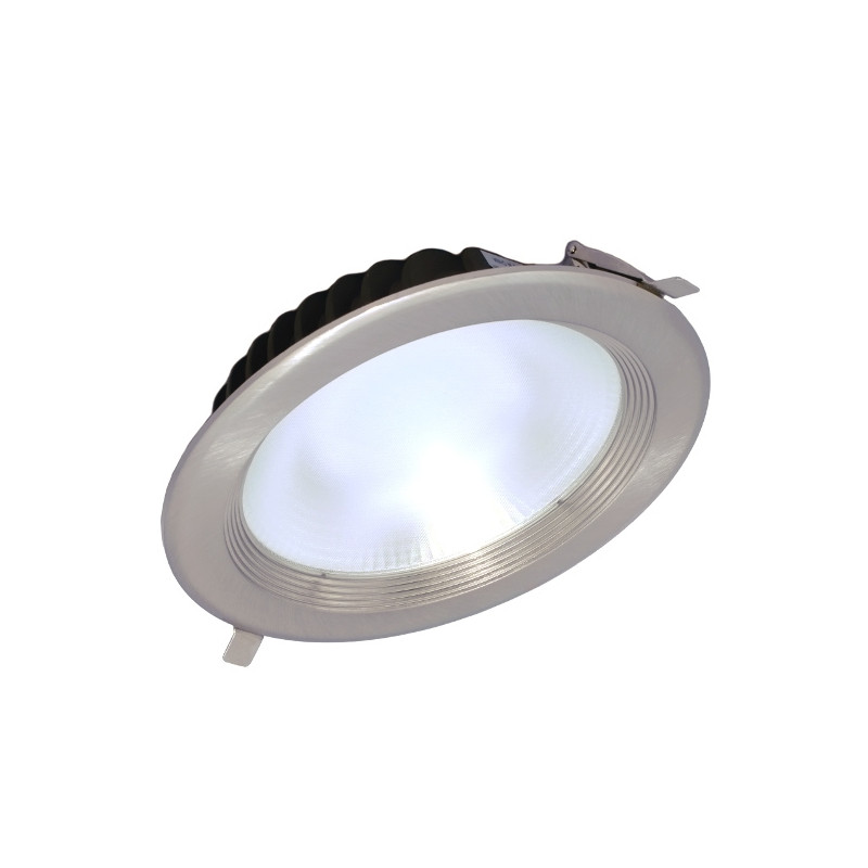 Proyector Led techo redondo plateado 30W luz blanca Proyector Led techo redondo plateado 30W luz blanca