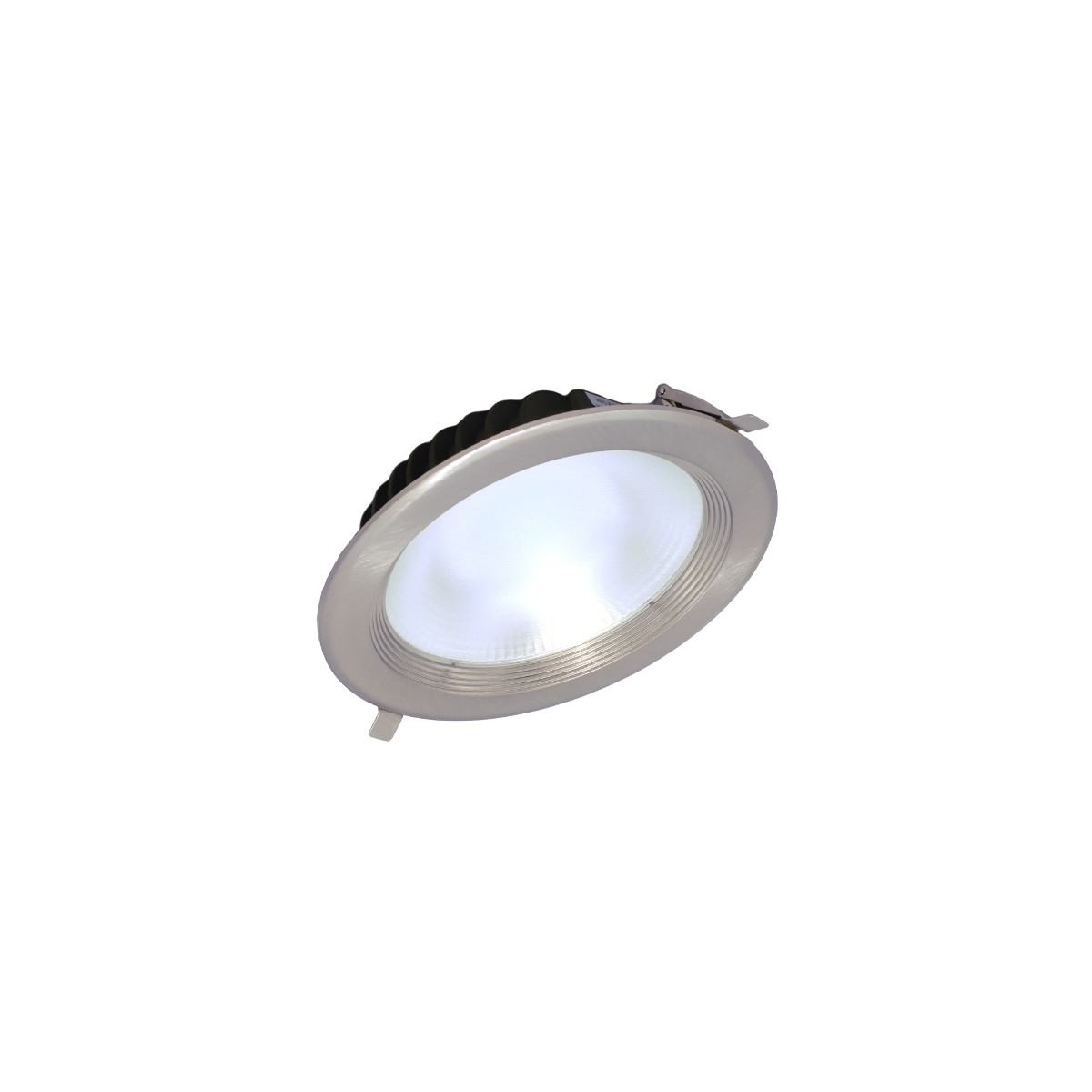 Proyector Led techo redondo plateado 30W luz blanca