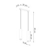 Pendant lamp LAGOS 2 polished gold