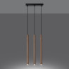 Candeeiro suspenso PASTELO 3L madeira