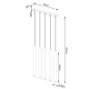 Candeeiro suspenso PASTELO 5L madeira