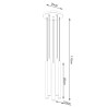 Lampe pendante PASTELO 5P bois