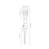 Refletor exterior E27 com pico IP65