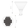 10W solar street light for villa-round
